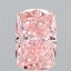 6.38 Ct. Fancy Vivid Pink Cushion Lab Grown Diamond