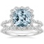 18KW Aquamarine Marseille Halo Diamond Bridal Set (3/4 ct. tw.), smalltop view