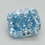 2.00 Ct. Fancy Vivid Blue Cushion Lab Grown Diamond