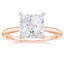 14K Rose Gold Freesia 2mm Solitaire Ring, smalltop view