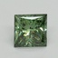 1.03 Ct. Fancy Vivid Green Princess Lab Grown Diamond