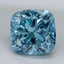 2.08 Ct. Fancy Vivid Malibu Blue Cushion Lab Grown Diamond