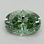 2.09 Ct. Fancy Vivid Green Oval Lab Grown Diamond