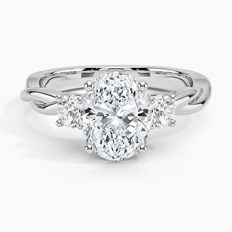 Twisted Vine Three Stone Diamond Ring