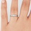 The Persephone Ring, smallzoomed in top view on a hand
