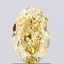 1.24 Ct. Fancy Intense Yellow Oval Lab Grown Diamond