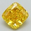 2.30 Ct. Fancy Vivid Yellow Cushion Lab Grown Diamond