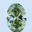 2.00 Ct. Fancy Vivid Green Oval Lab Grown Diamond