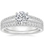 Platinum Mirra Diamond Ring (1/4 ct. tw.) with Luxe Ballad Diamond Ring (1/4 ct. tw.)