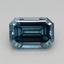 0.81 Ct. Fancy Vivid Blue Emerald Lab Grown Diamond