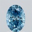 1.50 Ct. Fancy Vivid Blue Oval Lab Grown Diamond