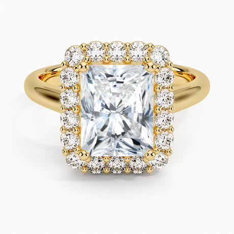 Lotus Flower Engagement Ring