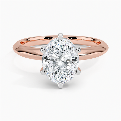 14K Rose Gold Classic Six-Prong Solitaire Ring