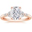 14K Rose Gold Verbena Diamond Ring, smalltop view