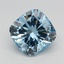 1.55 Ct. Fancy Vivid Blue Cushion Lab Grown Diamond