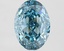 2.74 Ct. Fancy Vivid Blue Oval Lab Grown Diamond