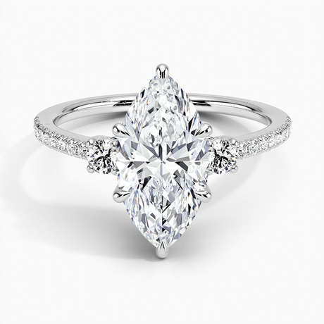 Lyra Three Stone Diamond Ring - Brilliant Earth