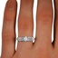 The Sonja Ring, smallzoomed in top view on a hand