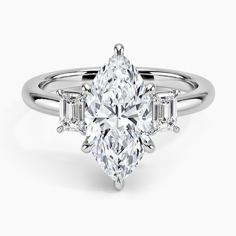 18K White Gold Petite Rhiannon Three Stone Diamond Ring (1/4 ct. tw.)