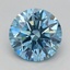 1.59 Ct. Fancy Vivid Blue Round Lab Grown Diamond