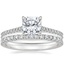 18K White Gold Luxe Lissome Diamond Ring (1/5 ct. tw.) with Bliss Diamond Ring (1/5 ct. tw.)