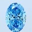 2.00 Ct. Fancy Vivid Blue Oval Lab Grown Diamond