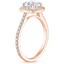 14K Rose Gold Luxe Odessa Halo Diamond Ring, smallside view
