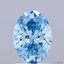 1.44 Ct. Fancy Vivid  Blue Oval Lab Grown Diamond