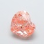 3.06 Ct. Fancy Intense Pinkish Orange Heart Lab Grown Diamond