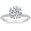 18K White Gold Simply Tacori Luxe Drape Diamond Ring, smalltop view