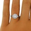 The Selima Ring, smalltop view on a hand