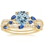 18KY Aquamarine Luxe Willow Sapphire and Diamond Bridal Set (1/4 ct. tw.), smalltop view