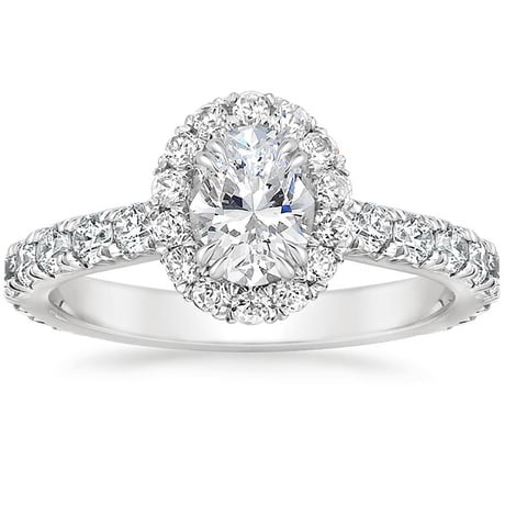 18K White Gold Luxe Sienna Halo Diamond Bridal Set (1 3/8 ct. tw.)