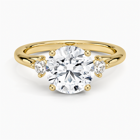 Floating Stone Diamond Engagement Ring