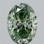 4.08 Ct. Fancy Vivid Green Oval Lab Grown Diamond