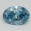 1.55 Ct. Fancy Vivid Blue Oval Lab Grown Diamond