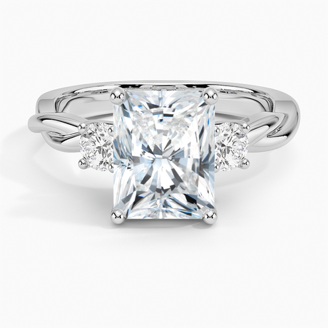 Twisted Vine Three Stone Diamond Ring