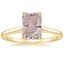 14K Yellow Gold 1.4mm Provence Solitaire Ring, smalltop view