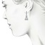 The Napa Earrings, smalltop view on a hand