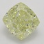 2.71 Ct. Fancy Light Yellow Cushion Diamond