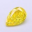 1.30 Ct. Fancy Vivid  Yellow Pear Lab Grown Diamond