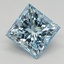 1.21 Ct. Fancy Intense Blue Princess Lab Grown Diamond