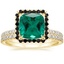 18K Yellow Gold Waverly Diamond Ring with Black Diamond Accents with Luxe Sia Diamond Open Ring (1/5 ct. tw.)