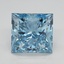 2.81 Ct. Fancy Vivid Blue Princess Lab Grown Diamond