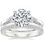 18K White Gold Simply Tacori Three Stone Diamond Ring (1/3 ct. tw.) with Tacori Dantela Diamond Ring (1/8 ct. tw.)