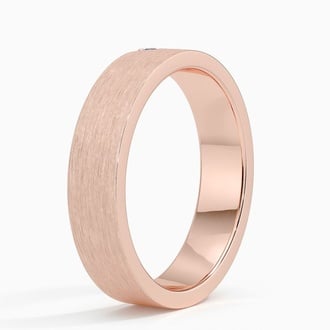 Andreas Sapphire 5mm Wedding Ring in 14K Rose Gold