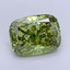 7.02 Ct. Fancy Vivid  Green Cushion Lab Grown Diamond