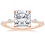 14K Rose Gold Aimee 1.4mm Diamond Ring, smalltop view