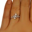 The Kimi Ring, smallzoomed in top view on a hand