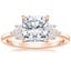 14K Rose Gold Stella Diamond Ring, smalltop view